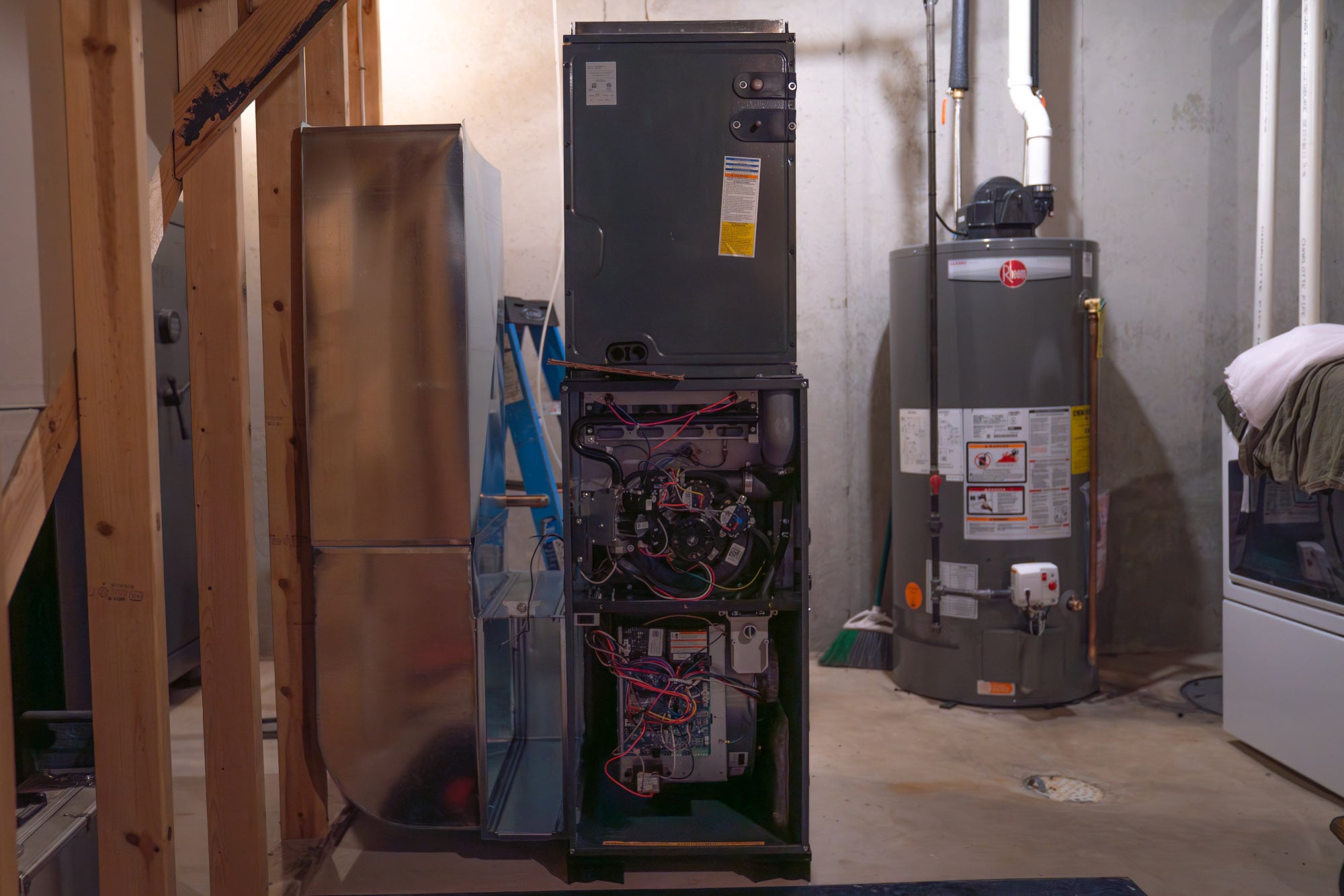 A furnace replacement waiting to be installed in a Paw Paw, MI home.